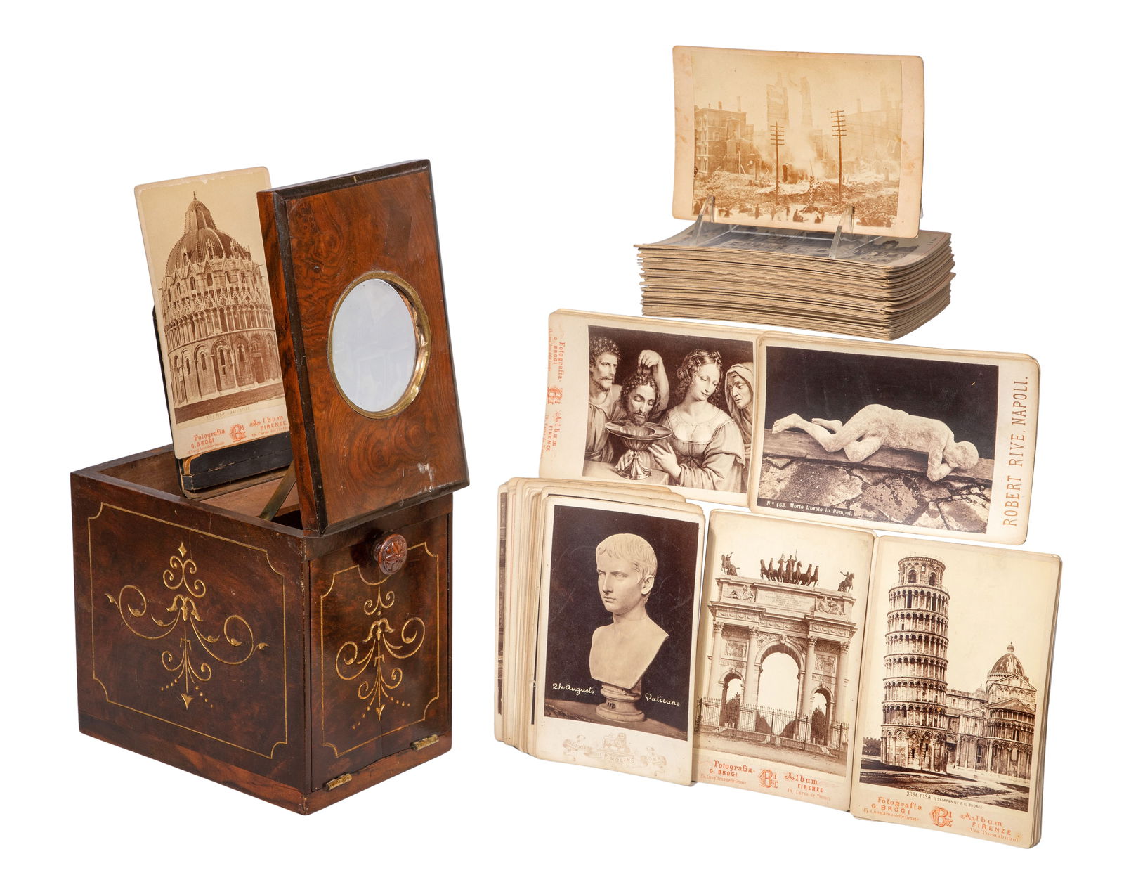 Cabinet Card Collection with Storage / Magnifier Box (1 of 14)