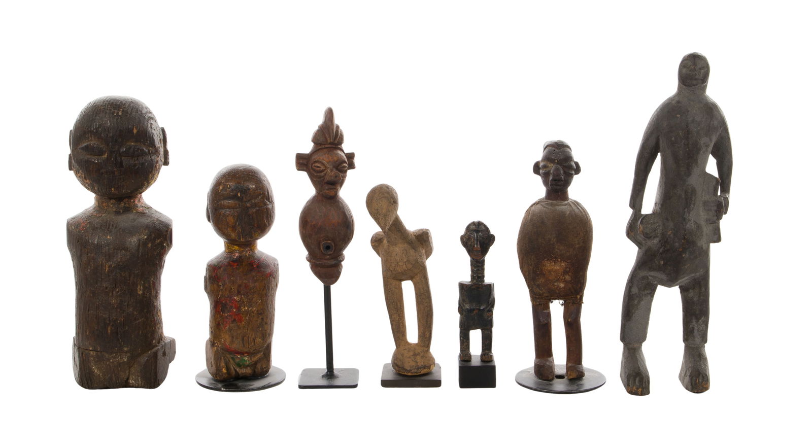 African Carved Wood Object Assortment (1 of 2)