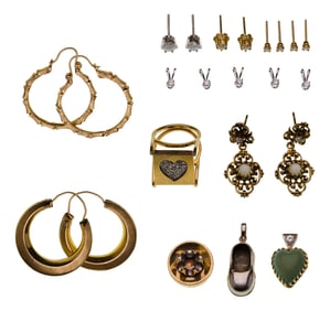 14k Yellow and White Gold Jewelry Assortment