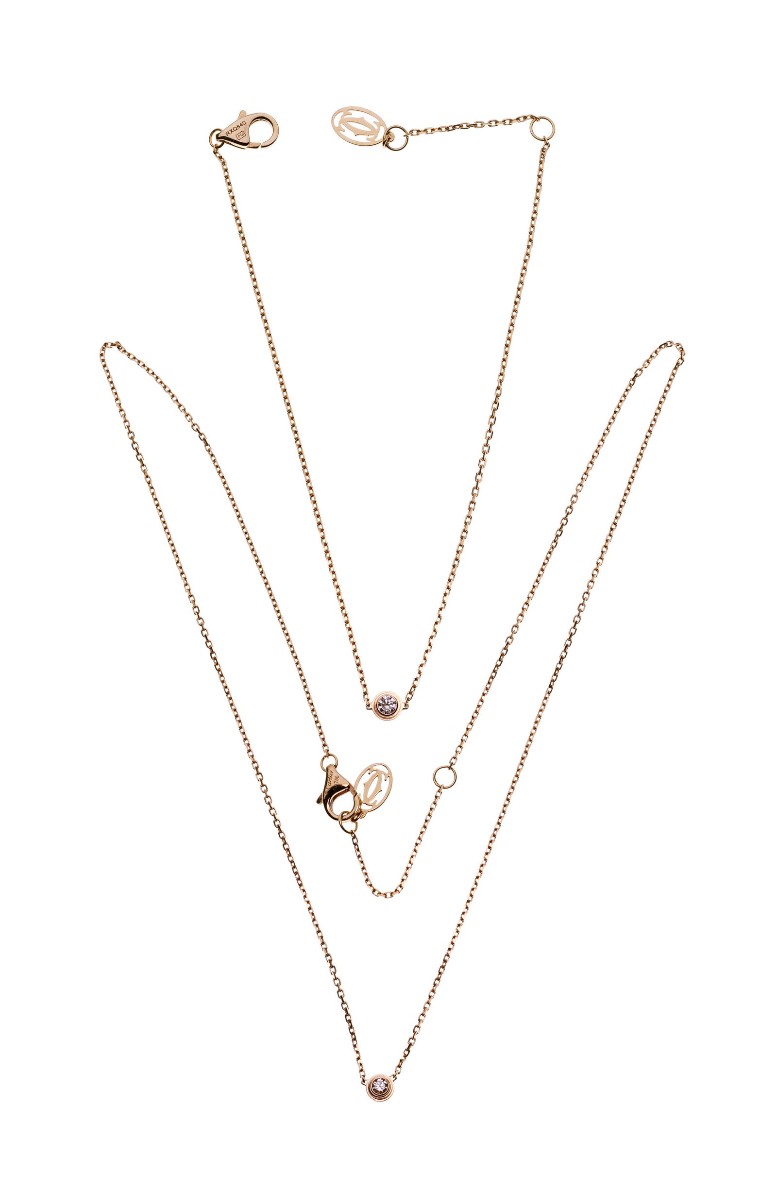 Cartier 18k Rose Gold and Diamond D'Amour Necklace and Bracelet (1 of 2)