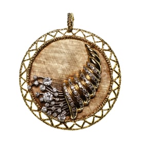 Yellow Gold and Diamond Pendant