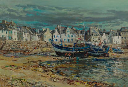 Jean Rigaud (French, 1912-1999) 'Le Port' Oil on Canvas