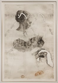 Jiri Anderle (Czech, b.1936) 'Dedicated to Anne Baruch' Etching