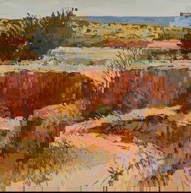 Douglas E. Atwill (American, b.1933) 'Galisted South View II' Oil on Canvas