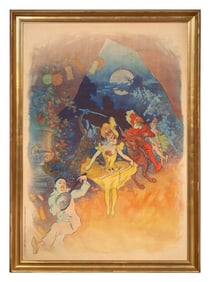 Jules Cheret (French, 1836-1932) 'Musee Grevin' Lithograph