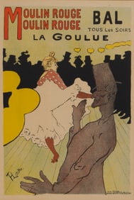 Henri de Toulouse-Lautrec (French, 1864-1901) 'Moulin Rouge: La Goulou' Lithograph
