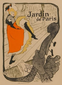 Henri de Toulouse-Lautrec (French, 1864-1901) 'Jane Avril, Jardin de Paris' Lithograph
