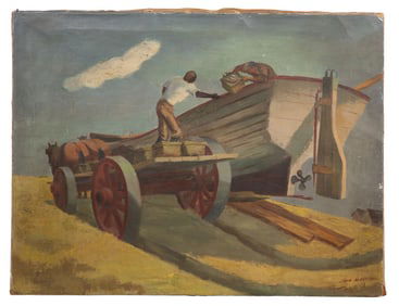 Jack Markow (American, 1905-1983) Oil on Canvas