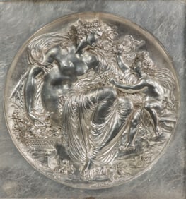Jean-Baptiste Germain (French, 1841-1910) Metal Relief Plaque