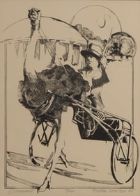 Ellen Lanyon (American, 1926-2013) 'Ostricart' Lithograph