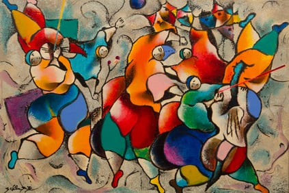 David Schluss (American, b.1943) 'Bliss' Mixed Media Serigraph