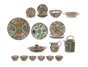 Chinese Rose Medallion Porcelain Assortment