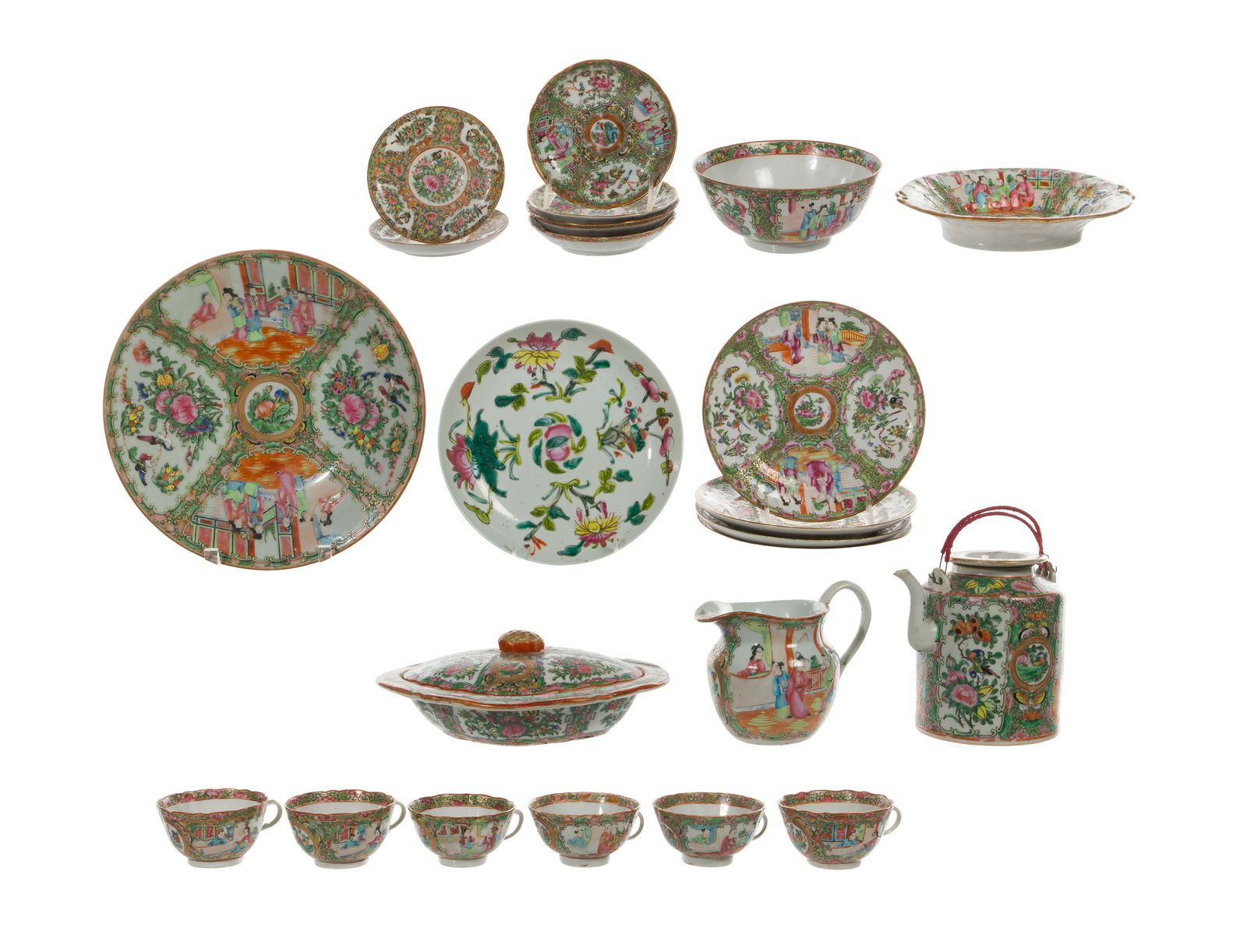 Chinese Rose Medallion Porcelain Assortment (1 of 2)