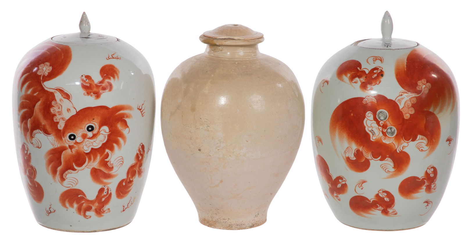 Chinese Porcelain Lidded Jars (1 of 8)