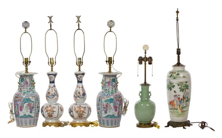 Chinese Porcelain Lamp Assortment