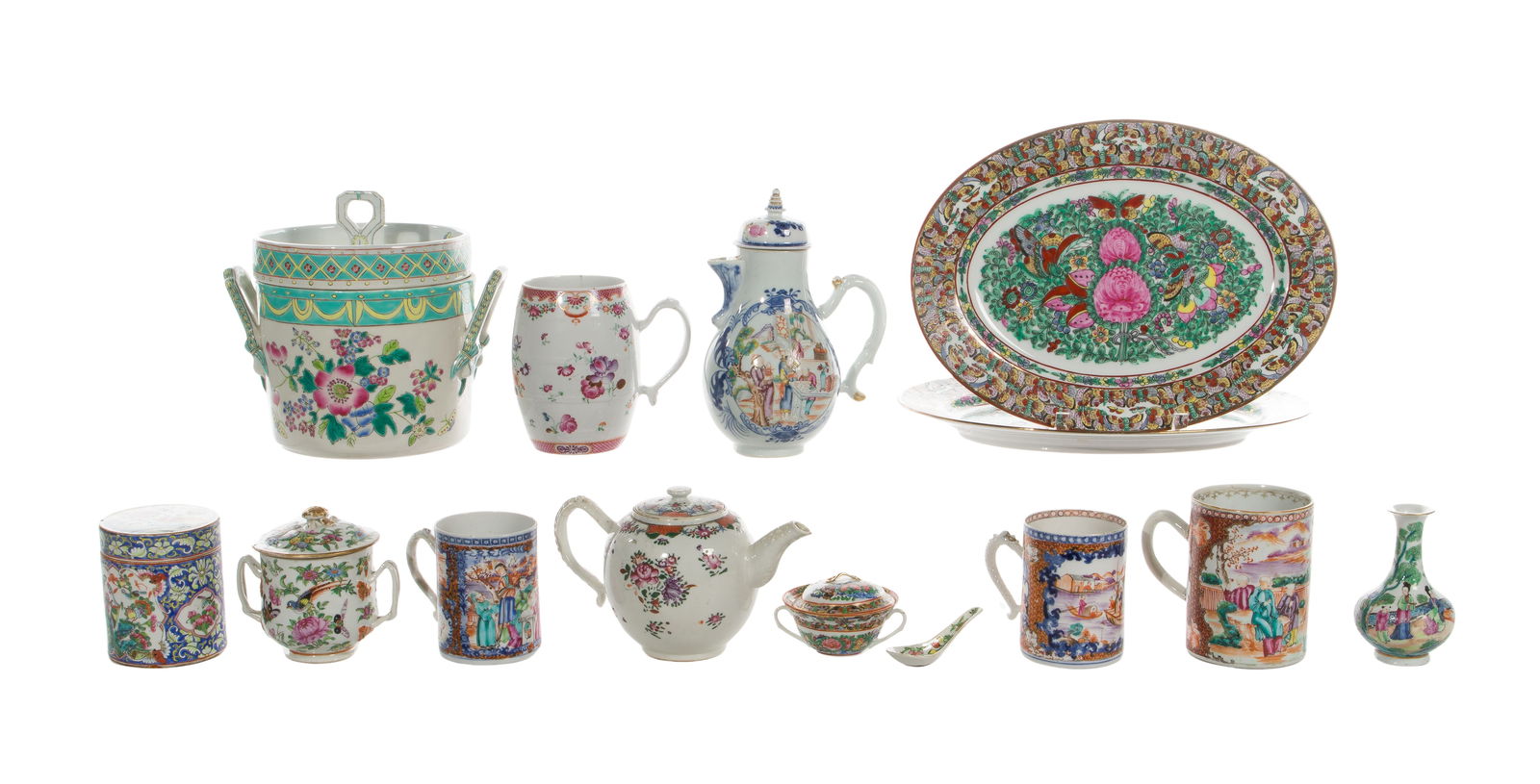 Chinese Export Famille Rose Porcelain Assortment (1 of 2)