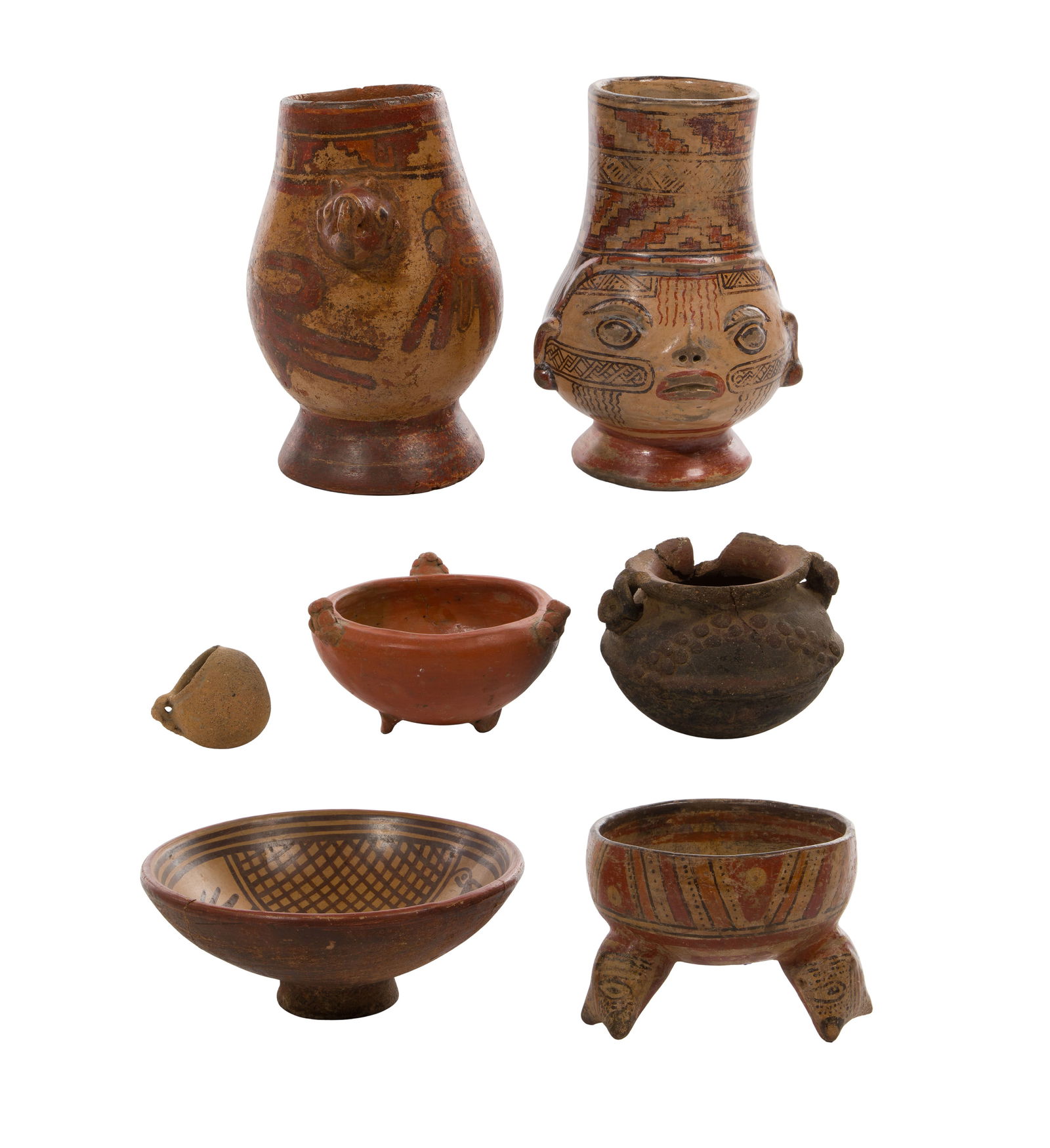 Central American Pre-Columbian Style Pottery Assortment (1 of 2)