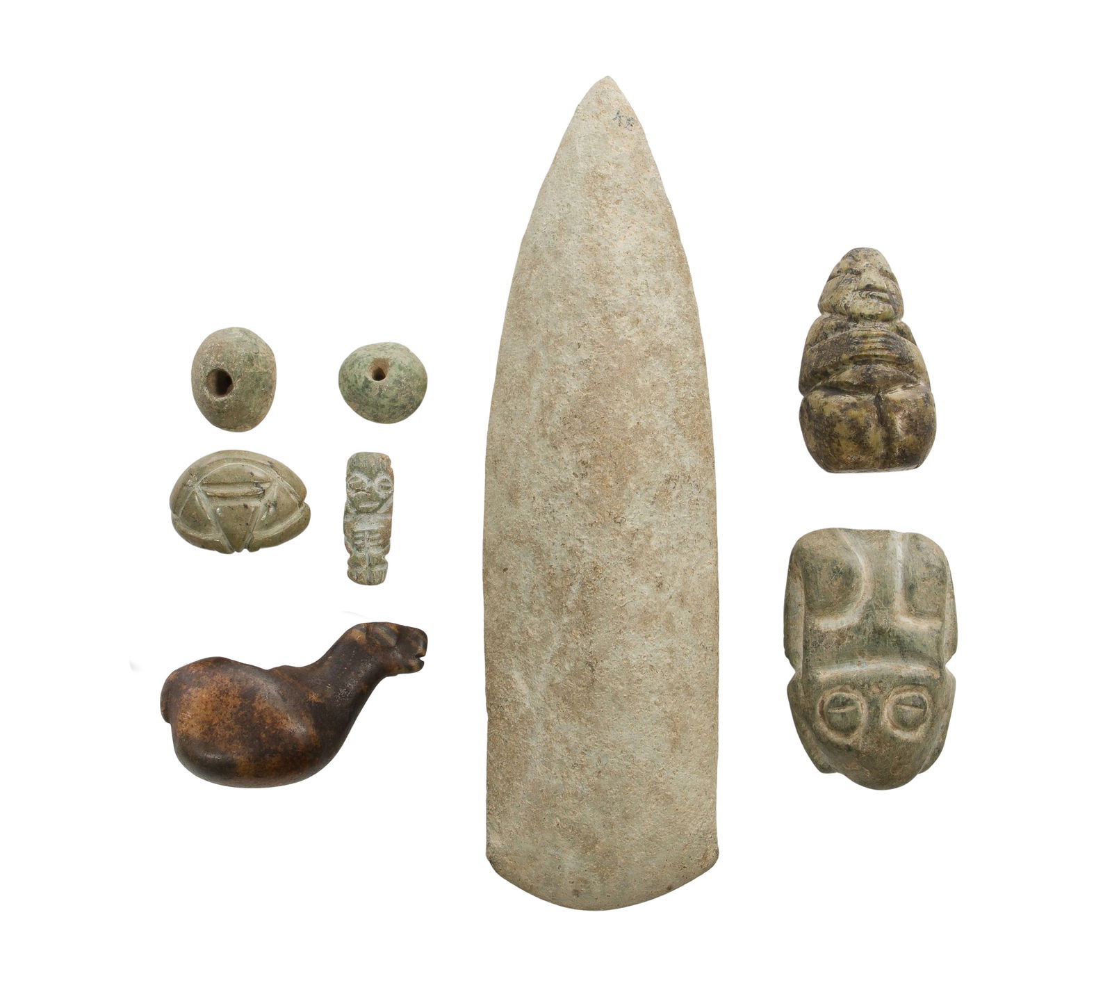 Pre-Columbian Stone Object Assortment (1 of 2)