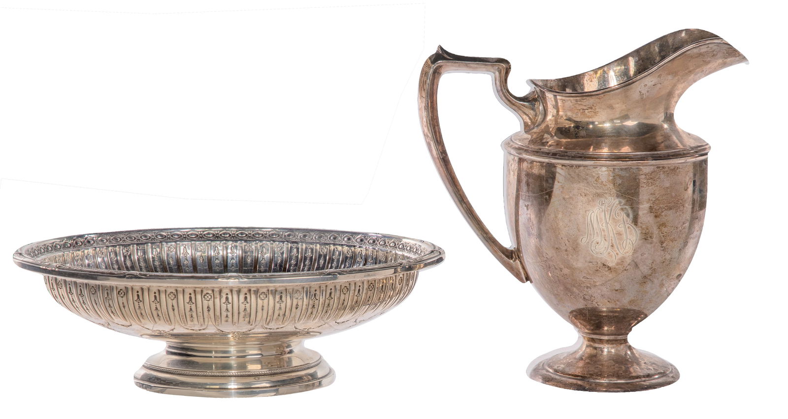 Sterling Silver Pitcher and Bowl (1 of 1)