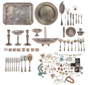 Sterling Silver and Silverplate Object Assortment