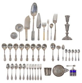 Sterling Silver and Coin Silver (900) Tableware Assortment