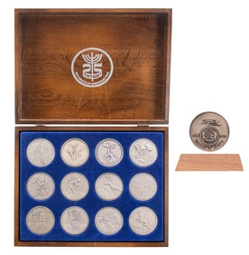 Salvador Dali Anniversary of Israel Fine Silver Medallion Set