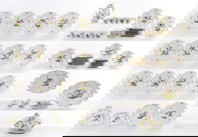 Herend Rothschild Bird Porcelain Dinner Service