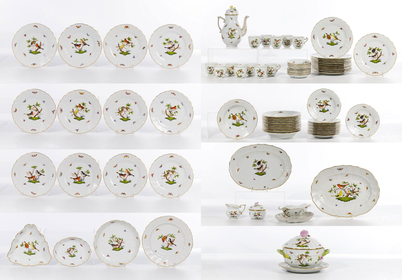 Herend Rothschild Bird Porcelain Dinner Service (1 of 10)