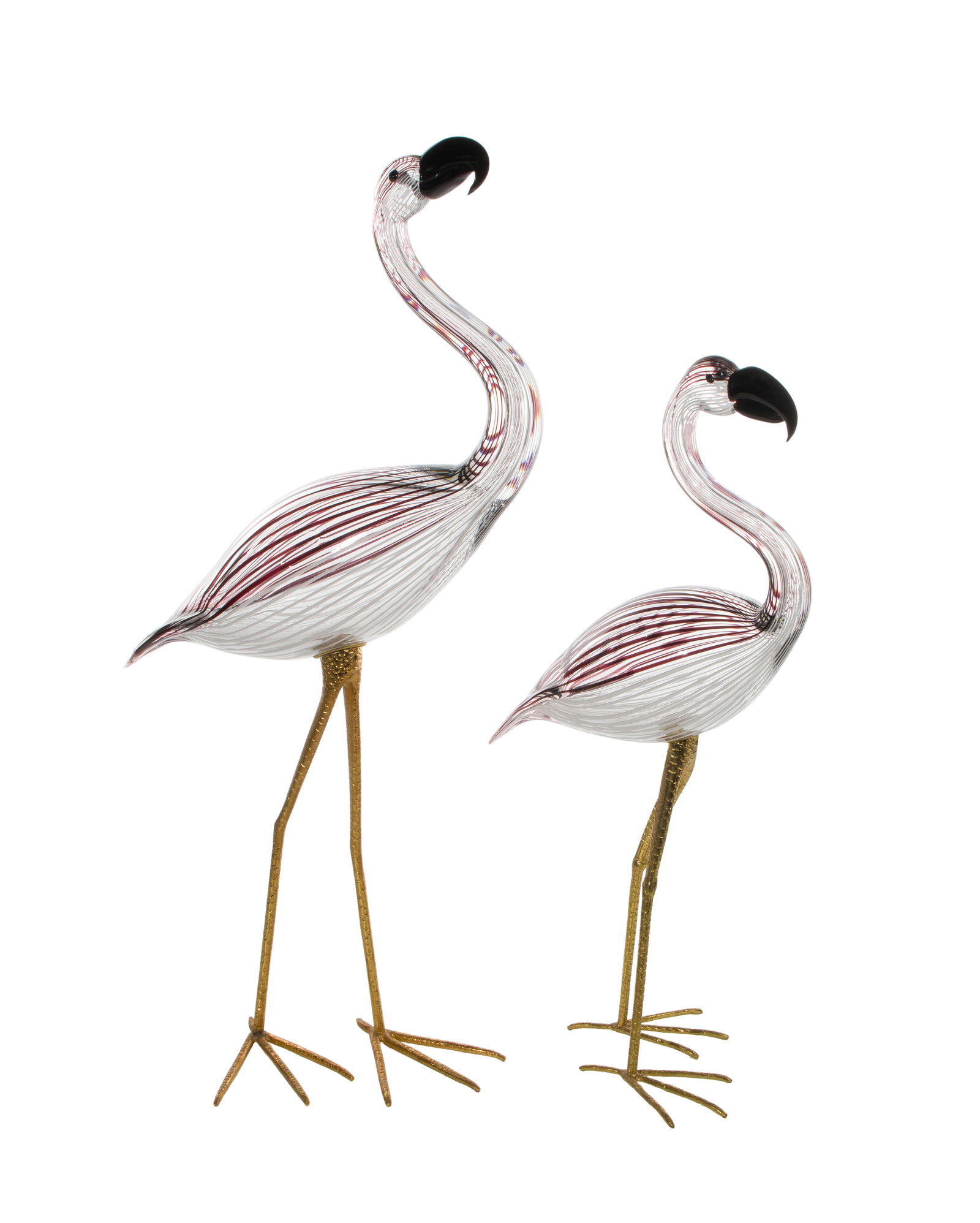 Licio Zanetti (20th Century) Murano Art Glass Flamingos (1 of 3)