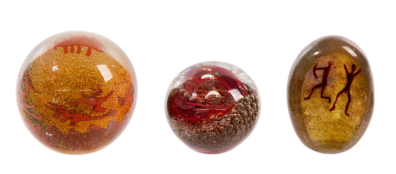 Art Glass Signed Paperweight Assortment (1 of 5)