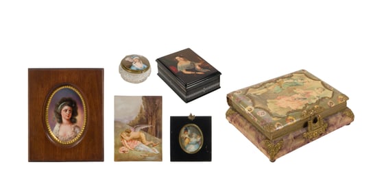 Porcelain Portrait and Object Assortment