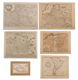 Hand Colored Eastern Europe Map Assortment
