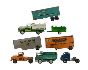 Metal Toy Truck and Trailer Assortment