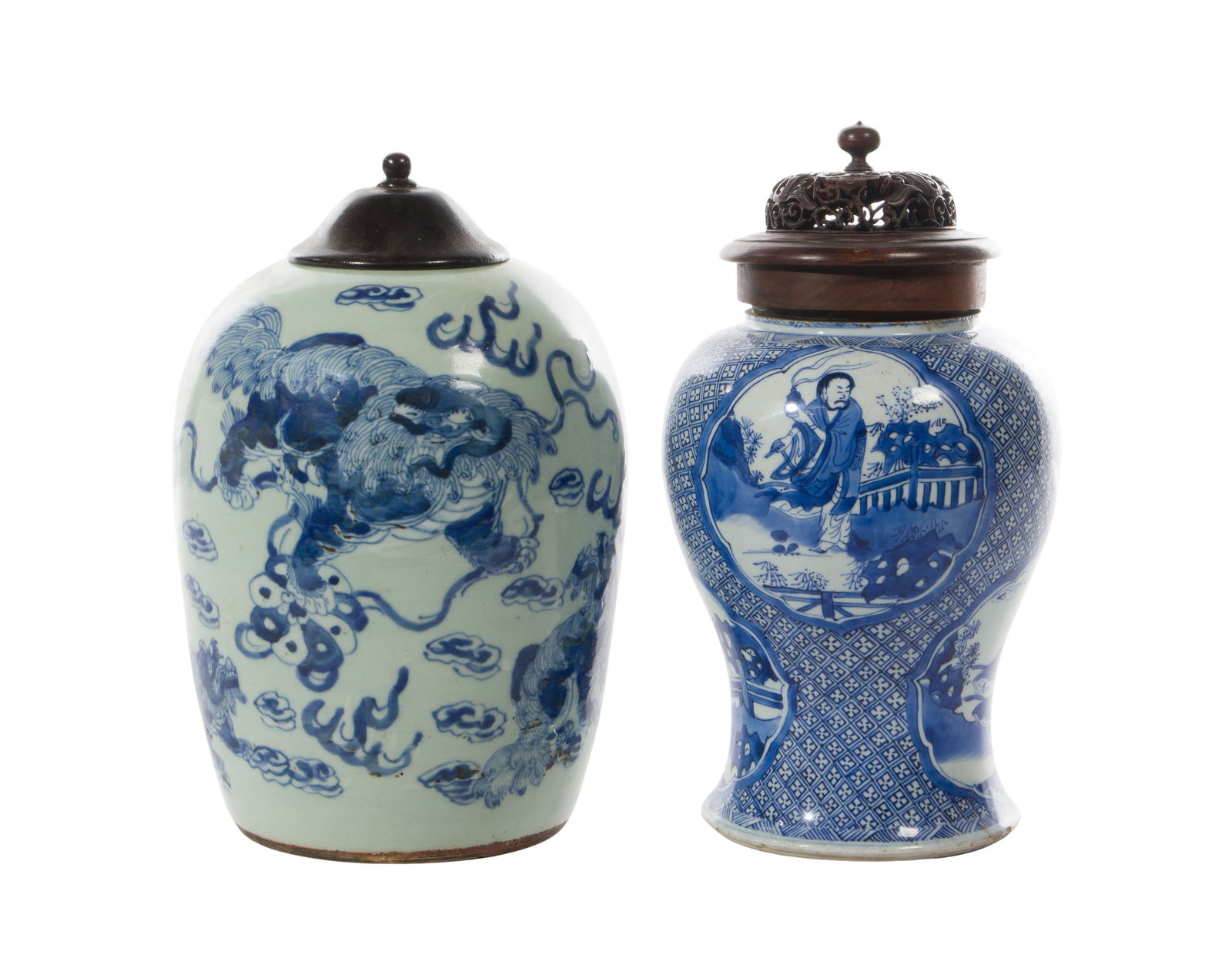 Chinese Blue and White Porcelain Ginger Jars (1 of 14)