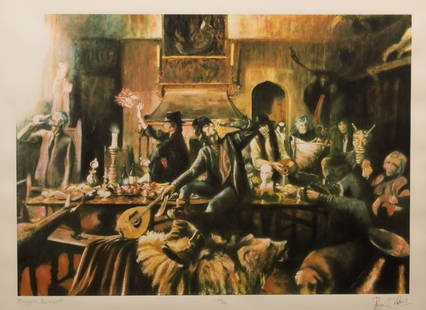 Ronnie Wood (English, b.1947) 'Beggars Banquet' Serigraph: Ronnie Wood (English, b.1947) 'Beggars Banquet' Serigraph 1990, pencil signed lower right, #248/245 and titled lower left, based on the photographs taken by Michael Joseph for the inner sleeve of the