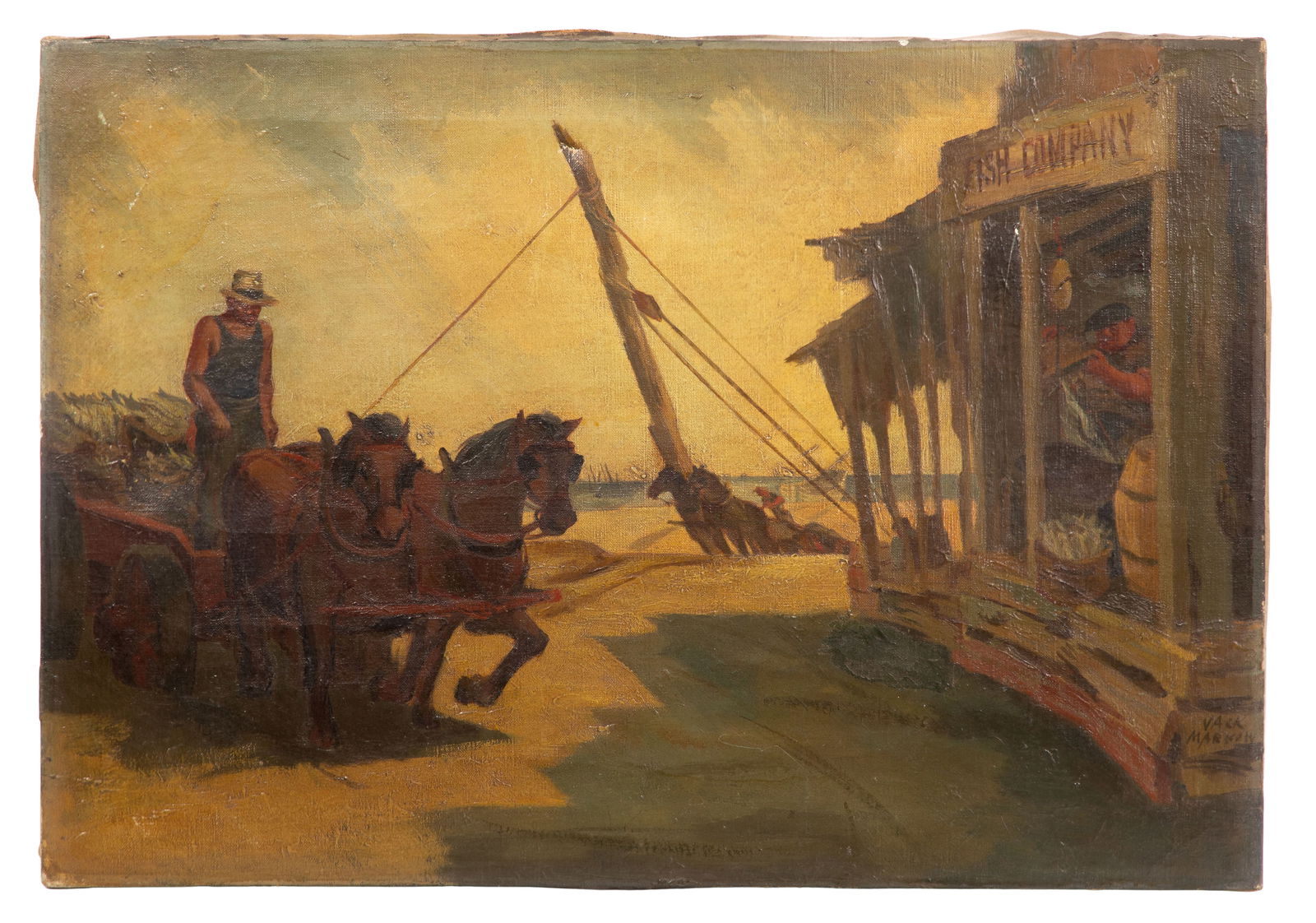 Jack Markow (American, 1905-1983) Oil on Canvas (1 of 7)