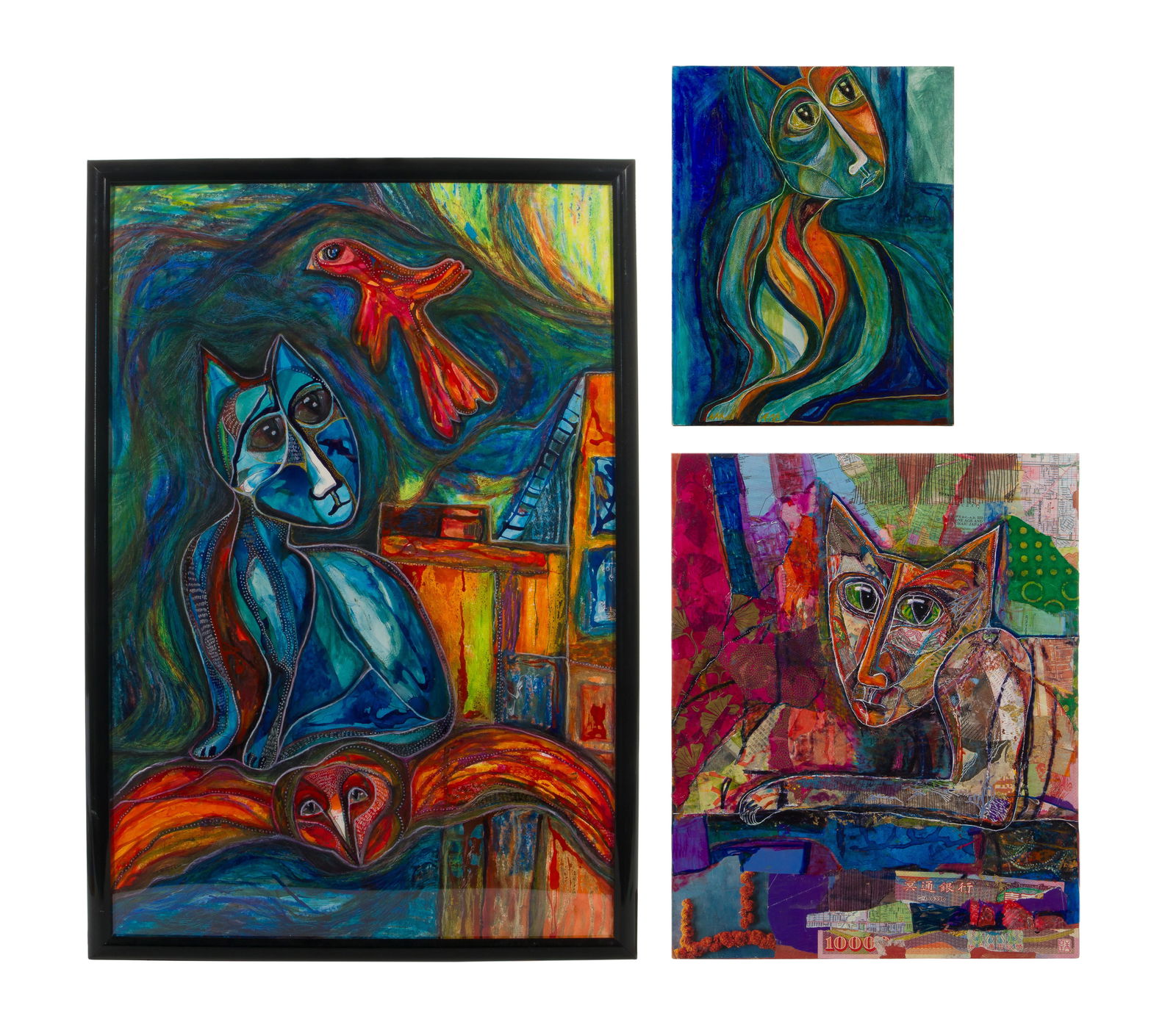 Dmitry Yakovin (Russian, b.1969) Mixed Media on Board (1 of 3)