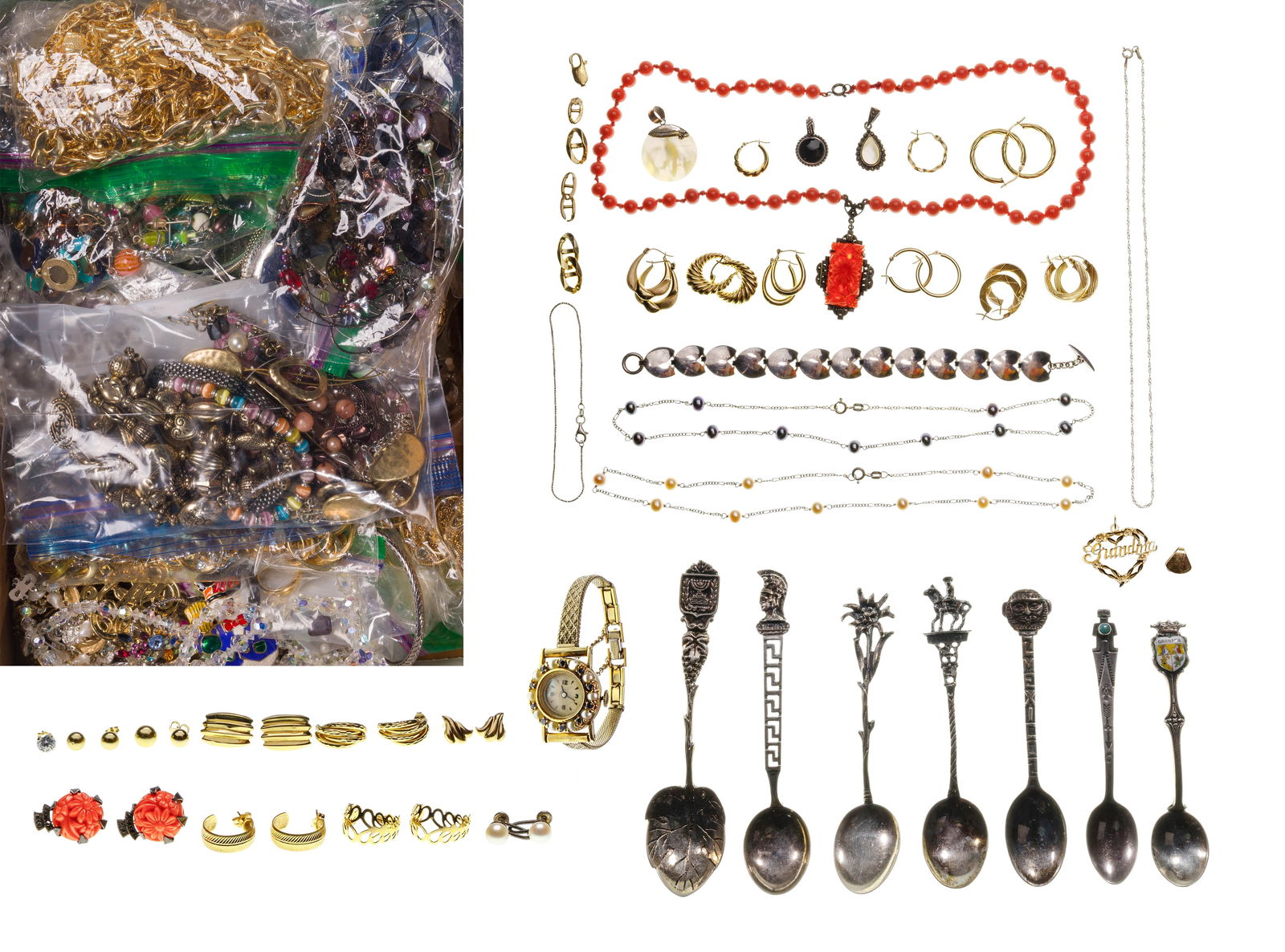 Gold, Sterling Silver and Costume Jewelry Assortment (1 of 1)