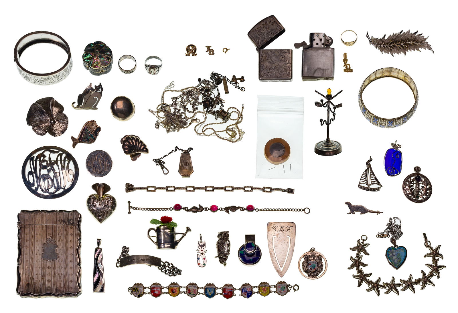 Gold, Silver, Rhinestone and Fashion Jewelry Assortment (1 of 2)