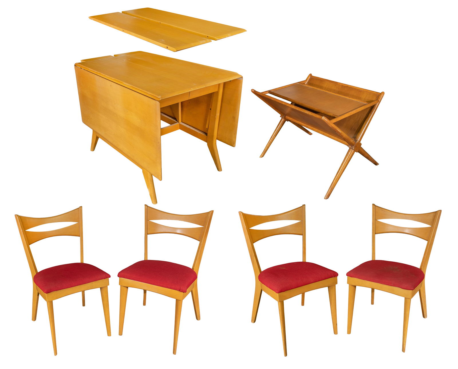 Widdicomb Magazine Rack and Heywood Wakefield Dining Set (1 of 11)