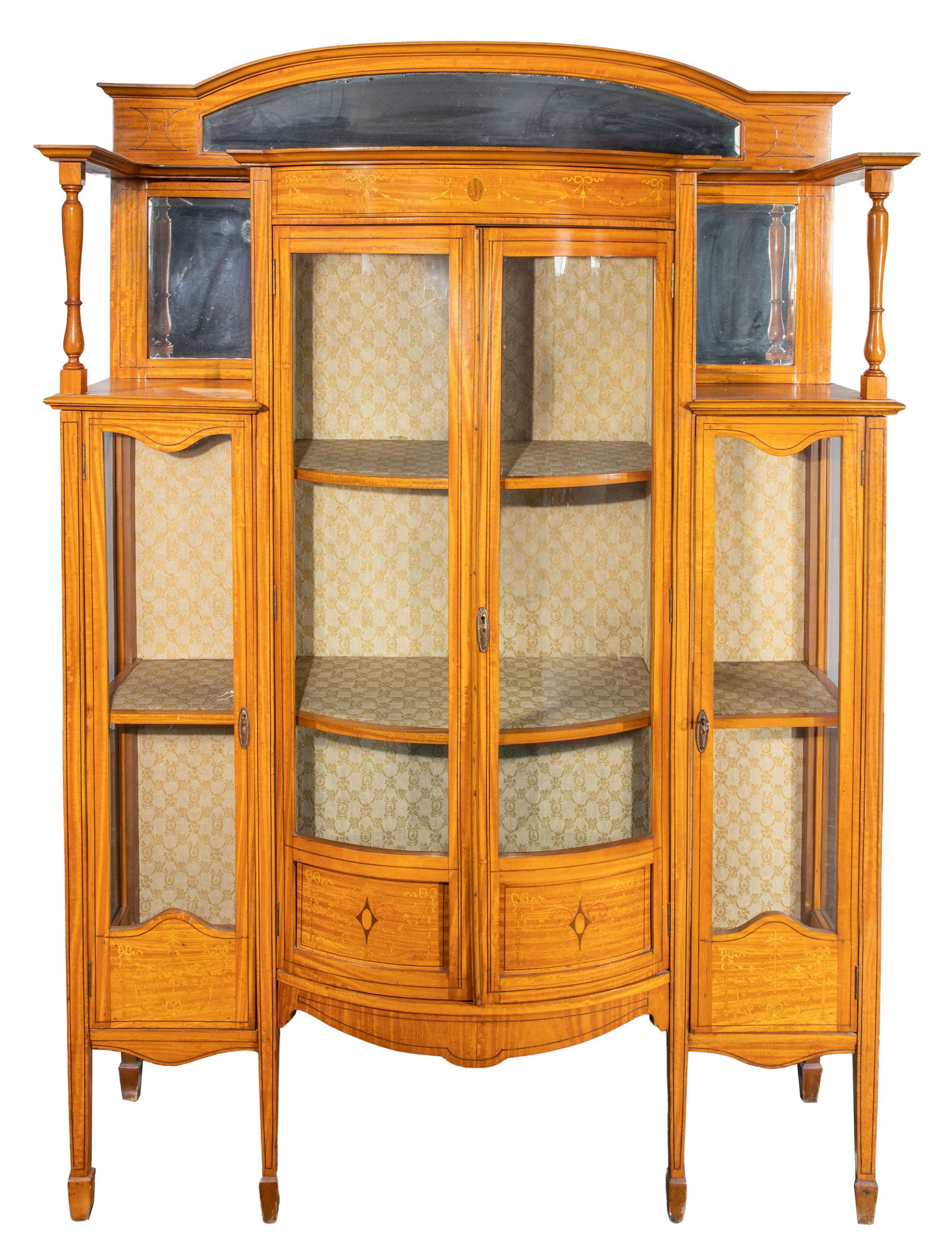 Edwardian Inlaid Vitrine Cabinet (1 of 5)