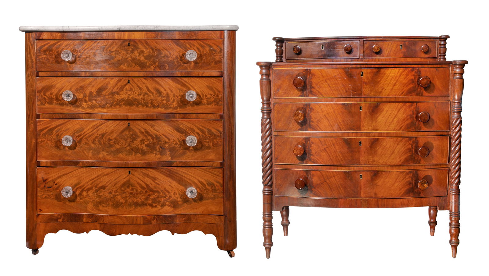 Empire Period Flame Mahogany Chests (1 of 11)