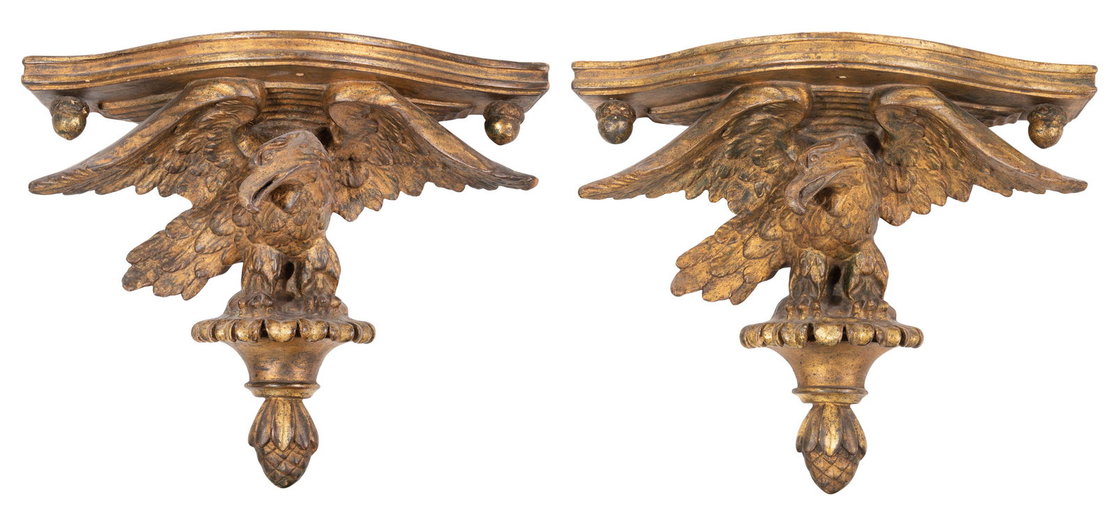 Federal Period Gilt Wood Eagle Wall Brackets (1 of 5)