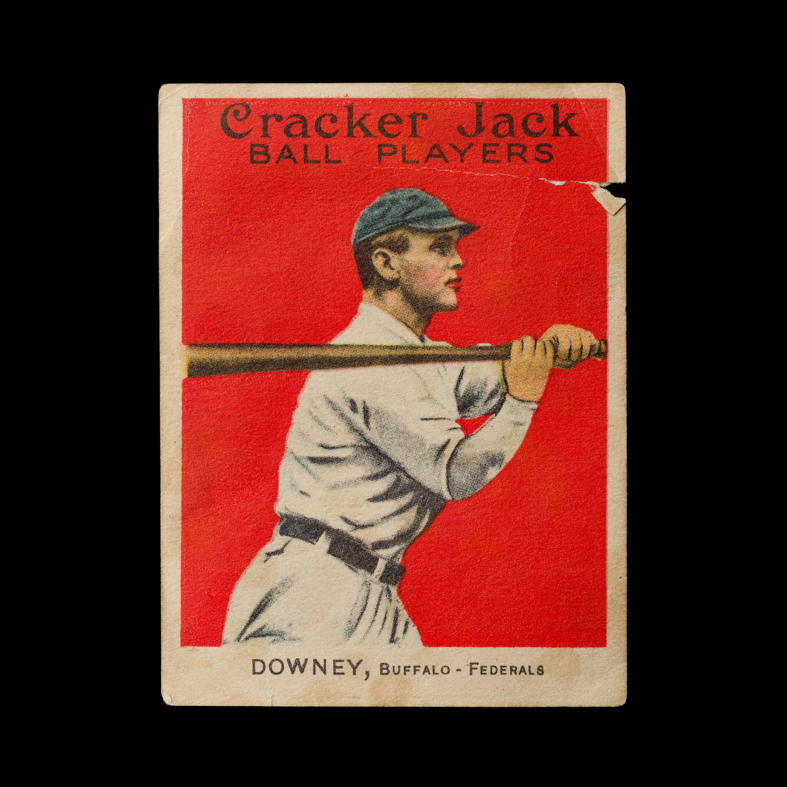 1914 Cracker Jack #107 Tom Downey: 1914 Cracker Jack #107 Tom Downey Bisons Property from: an Estate, Chicago (Rogers Park), Illinois Category: Collectibles > Sports Estimated Sale Time: 11:50 am CST Shipping Status: