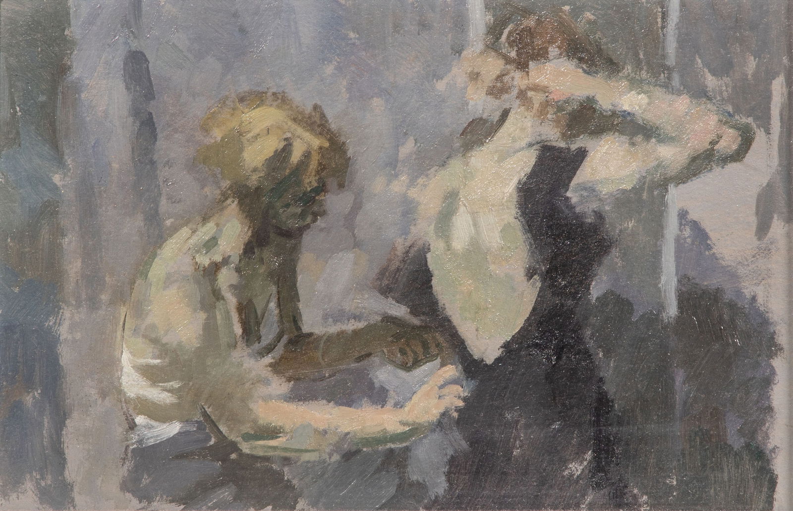 In the Manner of Malcolm T. Liepke (American, b.1954) Oil on Board (1 of 3)