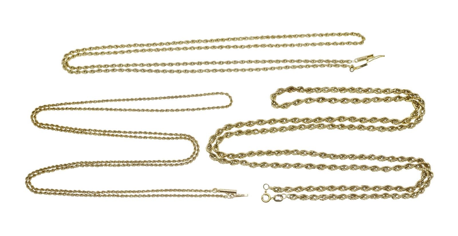 14k Yellow Gold Twisted Rope Necklace Assortment (1 of 2)