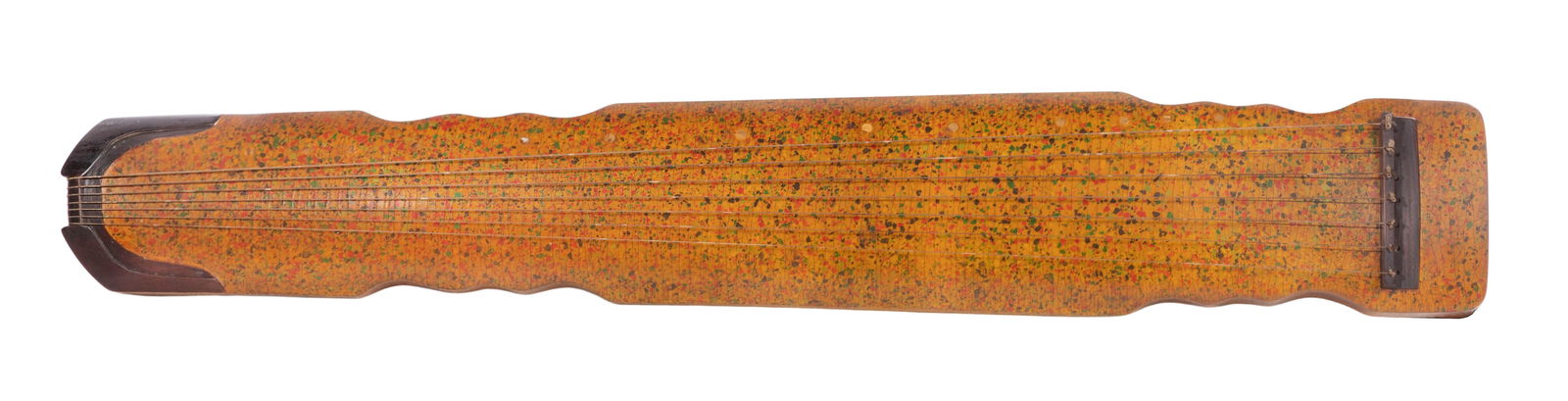 Chinese Seven String Guqin Lacquered Wood Musical Instrument (1 of 7)