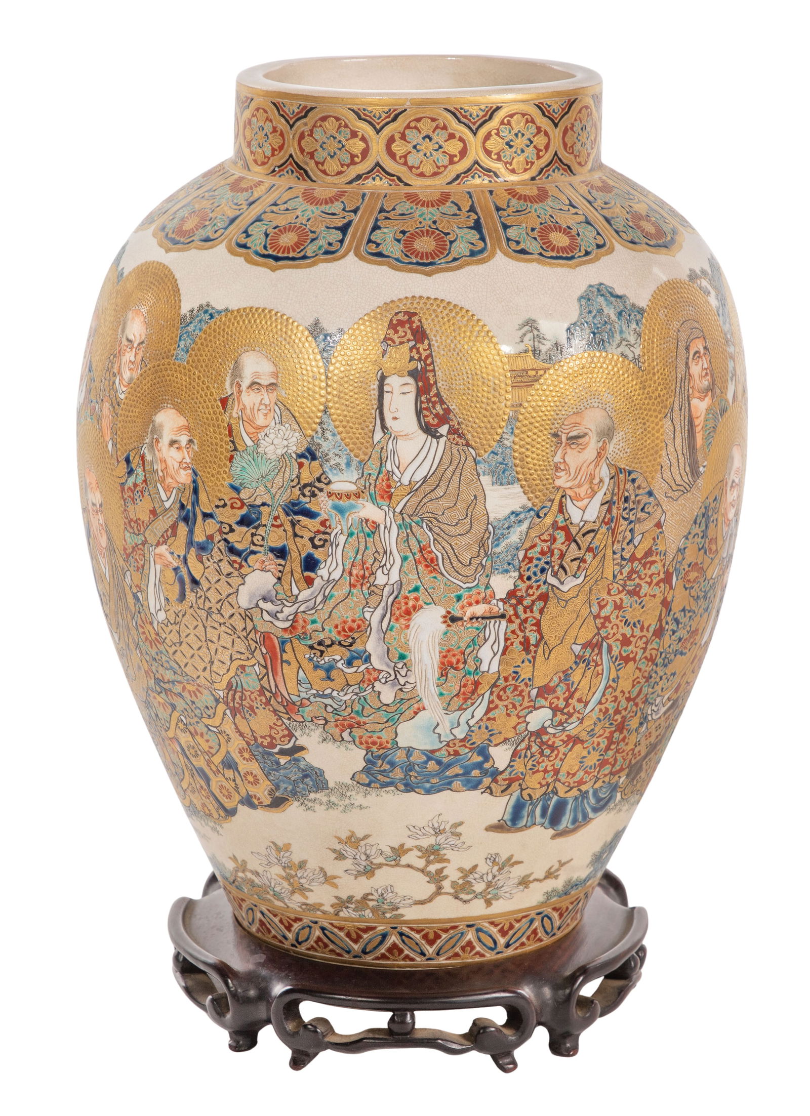 Japanese Satsuma Immortals Vase (1 of 6)