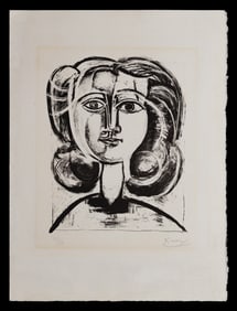Pablo Picasso (Spanish, 1881-1973) 'Tete de Femme' Lithograph