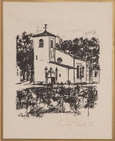 Maurice Utrillo (French, 1883-1955) 'L'Eglise de Saint Bernard' Lithograph